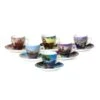 Porcelain Espresso Cup With The Cities Of Italy, Set Of 6