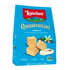 Loacker Quadratini Bite Size Wafers, Vanilla, 8.82 Oz | 250g