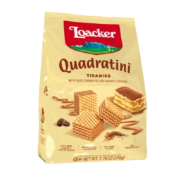 Loacker Quadratini Bite Size Wafers, Tiramisu, 7.76 Oz | 220g