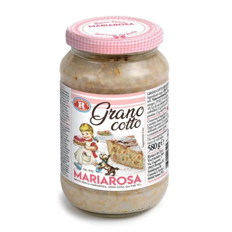 Rebecchi Mariarosa Grano Cotto, Cooked Wheat, 20.4 Oz | 580g Jar 1 Rebecchi Mariarosa Grano Cotto, Cooked Wheat, 20.4 Oz | 580g Jar