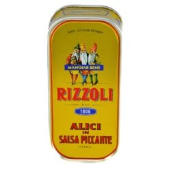 Rizzoli Anchovy Fillets In Spicy Sauce, 3.17 Oz | 90g