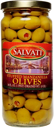 Salvati Stuffed Manzanilla Olives 16 FL. OZ. Jar