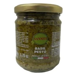 Sanniti Basil Pesto, Traditional Basil Sauce, 6.7 Oz | 190g