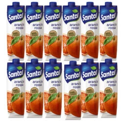 Santal Blood Orange Juice, Arance Rosse, 1 Liter - 1000 Ml -Piccolos Gastronomias Santal Arance Rosse12pk