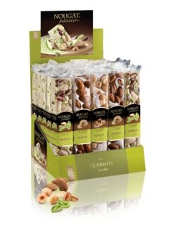 Quaranta Soft Nougat Bars Traditional, Torrone Mix Case, 25 X 3.5 Oz | 100g