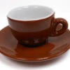 Nuova Point Sorrento Espresso Cups Brown And Saucers, Set Of 6