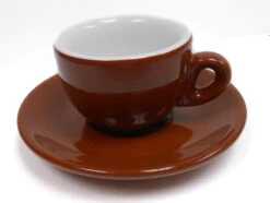 Nuova Point Sorrento Espresso Cups Brown And Saucers, Set Of 6