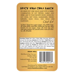 Hoboken Eddie's Spicy Thai Chili Sauce 14 Oz -Piccolos Gastronomias Spicy Thai Chili 14 oz back
