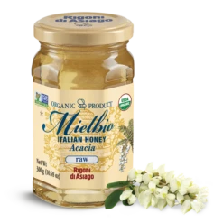 Rigoni Di Asiago Mielbio Organic Italian Honey Acacia (raw), 10.58 Oz | 300g