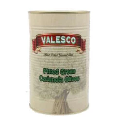 Valesco Pitted Green Cerignola Olives, Drain Wt. 4.85 Lbs | 2.2 Kg