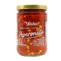 Vantia Sicilian-Style Peperonata, Roast Pepper With Pine Nuts & Raisins, 12 Oz | 340g