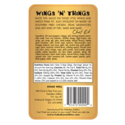 Hoboken Eddie's Wings 'N' Things, 14oz -Piccolos Gastronomias Wings N Things 14 oz back