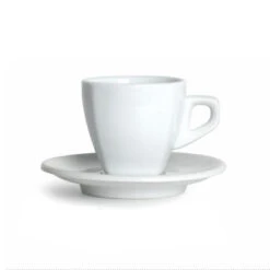 Nuova Point - Asti Cappuccino Cups And Saucers, White, Set Of 6
