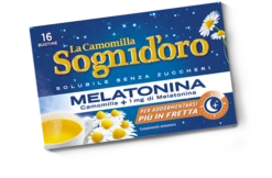Sognidoro Chamomile With Melatonin Herbal Tea, 16 Bags, 2.2 Oz | 64g