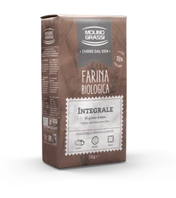 Molino Grassi Organic Whole Wheat Flour, Integrale, 2.2 Lb | 1kg