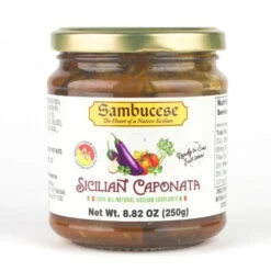 Sambucese Sicilian Caponata, Eggplant Appetizer, 8.82 Oz | 250g