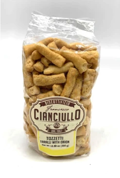 Cianciullo Tozzetti Taralli With Onion, 10.58 Oz | 300g