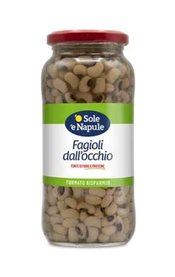 O Sole E Napule Black-eye Beans, Fagioli Dall’occhio, 19 Oz | 540g
