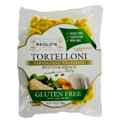 Paolo's Gluten Free Tortelloni Parmigiano Reggiano, Ricotta & Spinach, 8.8 Oz | 250g