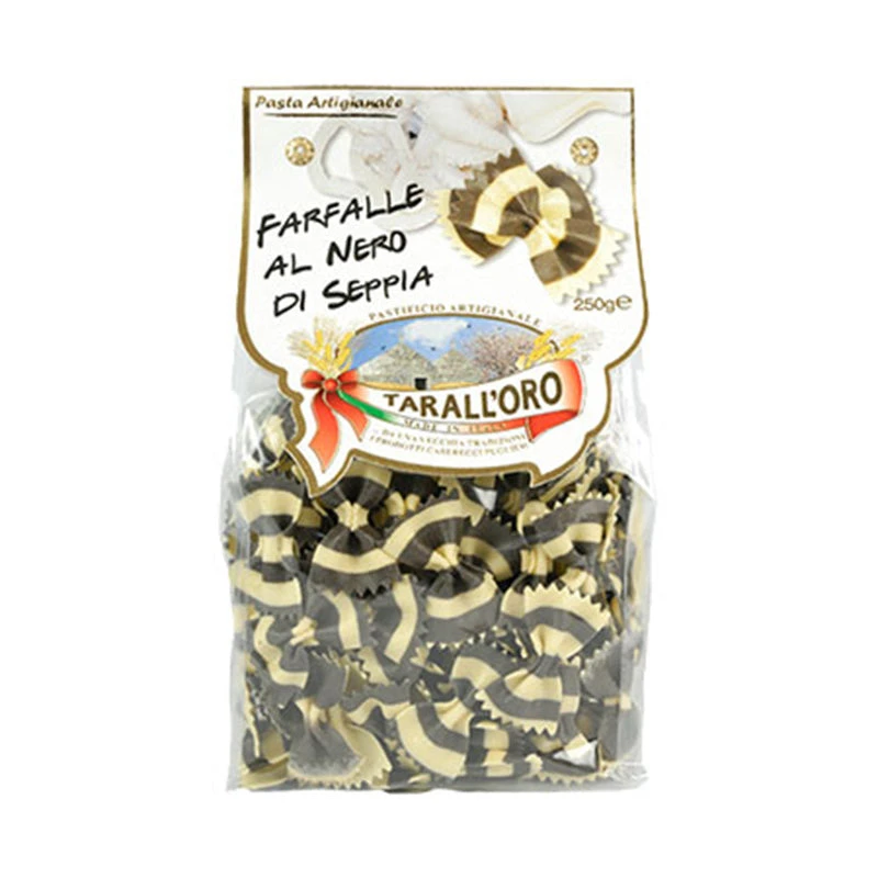 Tarall'oro Farfalle Black Ink Pasta, Nero Di Seppia, 8.8 Oz | 250g 1 Tarall'oro Farfalle Black Ink Pasta, Nero Di Seppia, 8.8 Oz | 250g