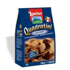 Loacker Quadratini Bite Size Wafers, Chocolate, 8.82 Oz | 250g