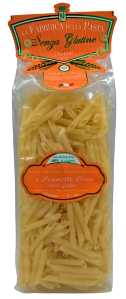 La Fabbrica Della Pasta Gluten Free Pennette Lisce, #117GF, 17.6 Oz | 500g -Piccolos Gastronomias image removebg preview