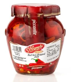 La Cerignola Di Una Volta Red Hot Sliced Chilli Peppers In Oil, 10.23 Oz | 290g