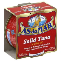 Asdomar Solid Tuna In Olive Oil, Produced Entirely In ITALY, 7.05 Oz | 200g