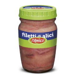 D'Amico Flat Fillets Of Anchovies In Sunflower Oil, 2.8 Oz
