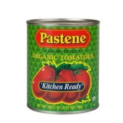 Pastene Organic Gound Peeled Tomatoes, Kitchen Ready, 28 Oz