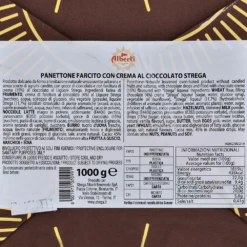 Strega Panettone With Chocolate Drops And Strega Liqueur Cream, 35.27 Oz | 1000g -Piccolos Gastronomias panettone con crema al cioccolato strega 7