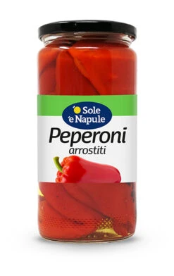 O Sole E' Napule Roasted Peppers, 16.9 Oz | 480g