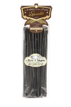 La Fabbrica Spaghetti Squid Ink Pasta, Nero Di Seppia, #575, 17.6 Oz | 500g