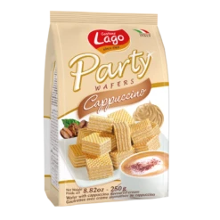 Lago Party Wafers Cappuccino, 8.82 Oz | 250g