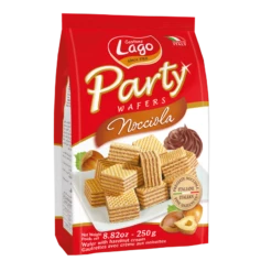 Lago Party Wafers Hazelnut, 8.82 Oz | 250g